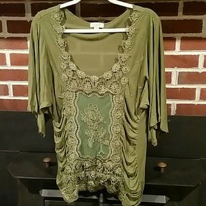 Olive Lace Blouse